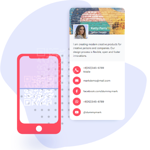 One Click share digital card with anyone